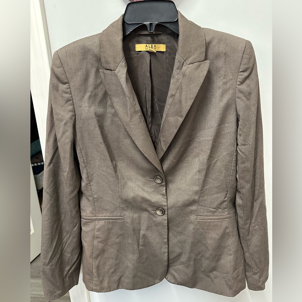 Alex Marie Brown‎ Button Up Dress Blazer Ladies Size 8 Career Jacket